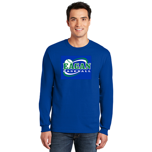 Long sleeve T with full front Screened logo (Available in Royal or Gray ...
