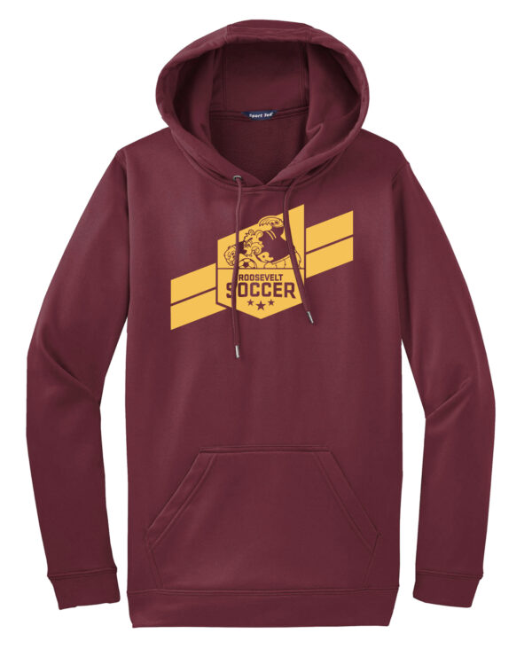 Team Hoodie With Screen Printed Roosevelt Soccer Logo